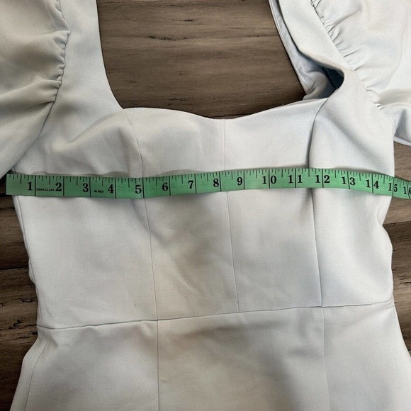 NEW French Connection Berina Whisper Puff Sleeve Mini Dress Women's Blue Size 4 - Picture 7 of 9